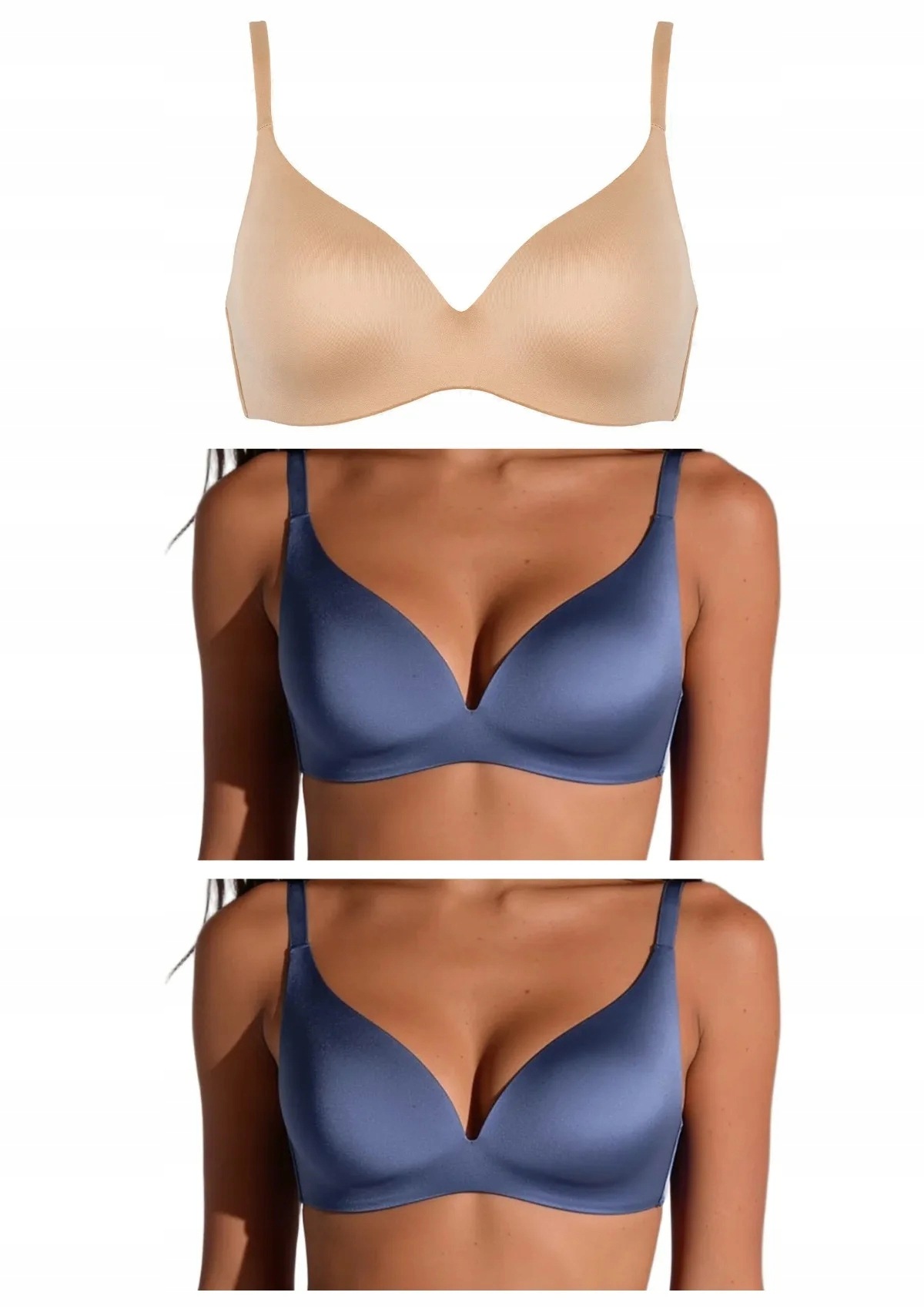 Lormar One podprsenka 3 ks 2x jeans hnědá 75B