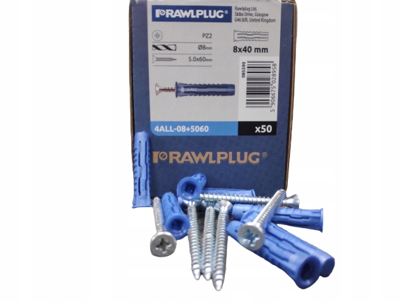 

Rawlplug 4ALL Kołek Wkręcany 8×40 5×60 50 szt
