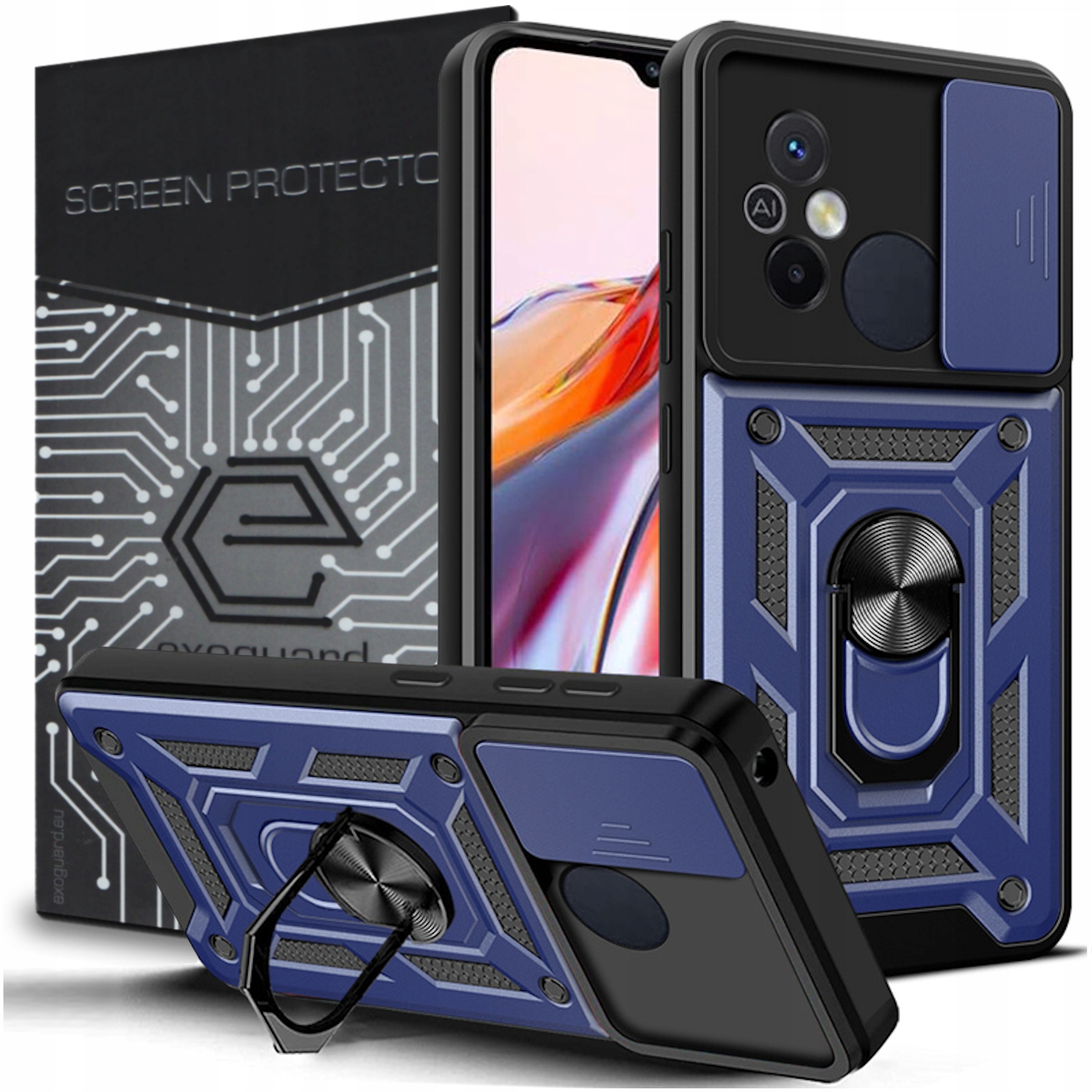 

Etui Pancerne Case Cover+szkło do Xiaomi Redmi 12C