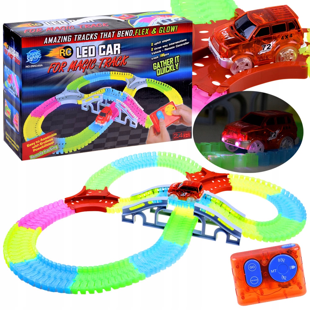 

Giętki kolorowy Tor autko na pilota 168el RC0568