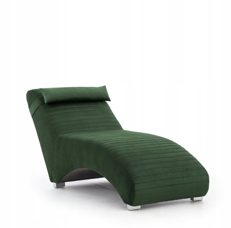 Szezlong Zielony ZORA 73cm Welur Różne Kolory