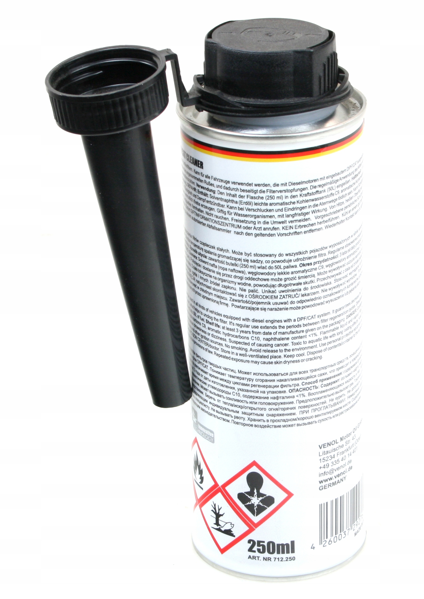 VENOL DPF CLEANER DODATEK DO CZYSZCZENIA DPF 4in1 Rodzaj czyszczenie filtrów DPF/FAP