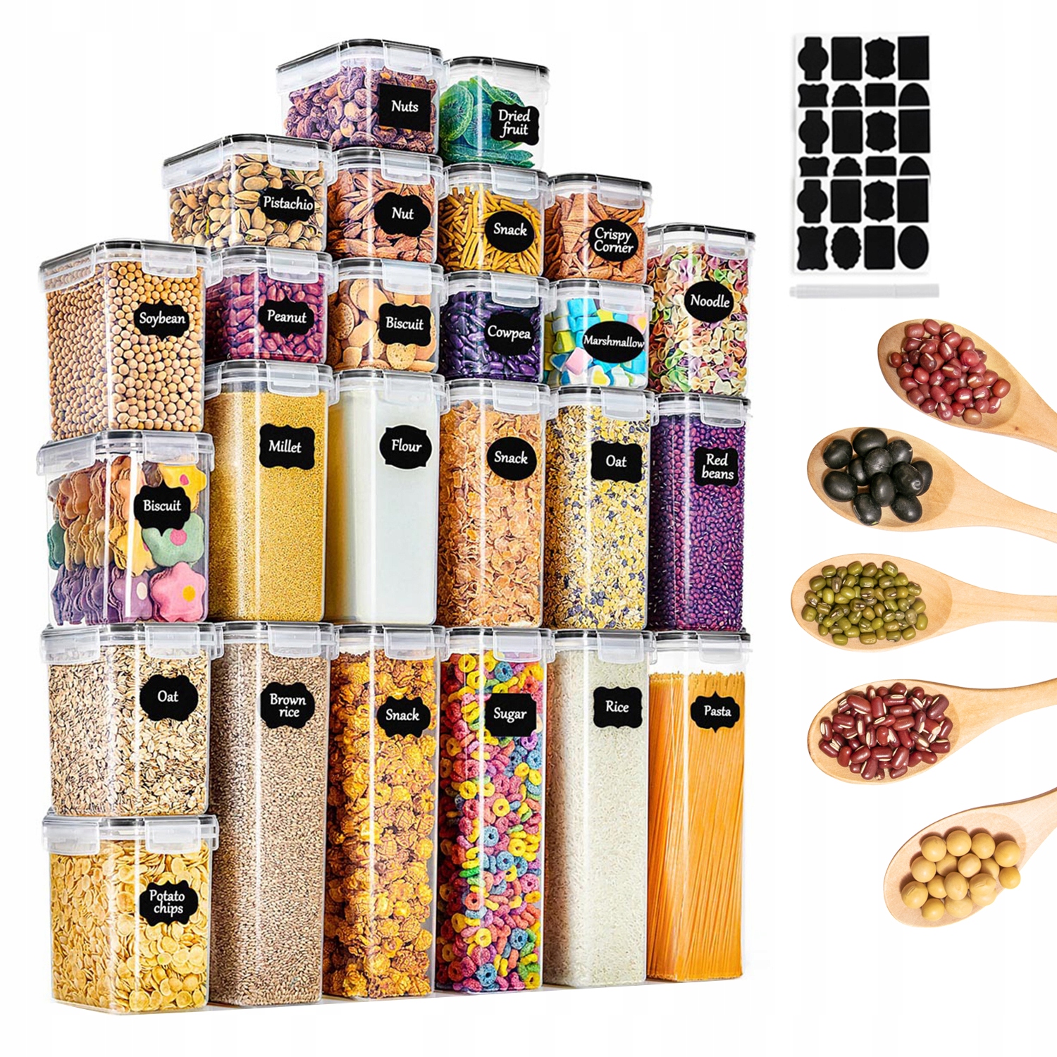 Hermetické Nádoby Na Potraviny, Vzduchotěsné, 25 Ks