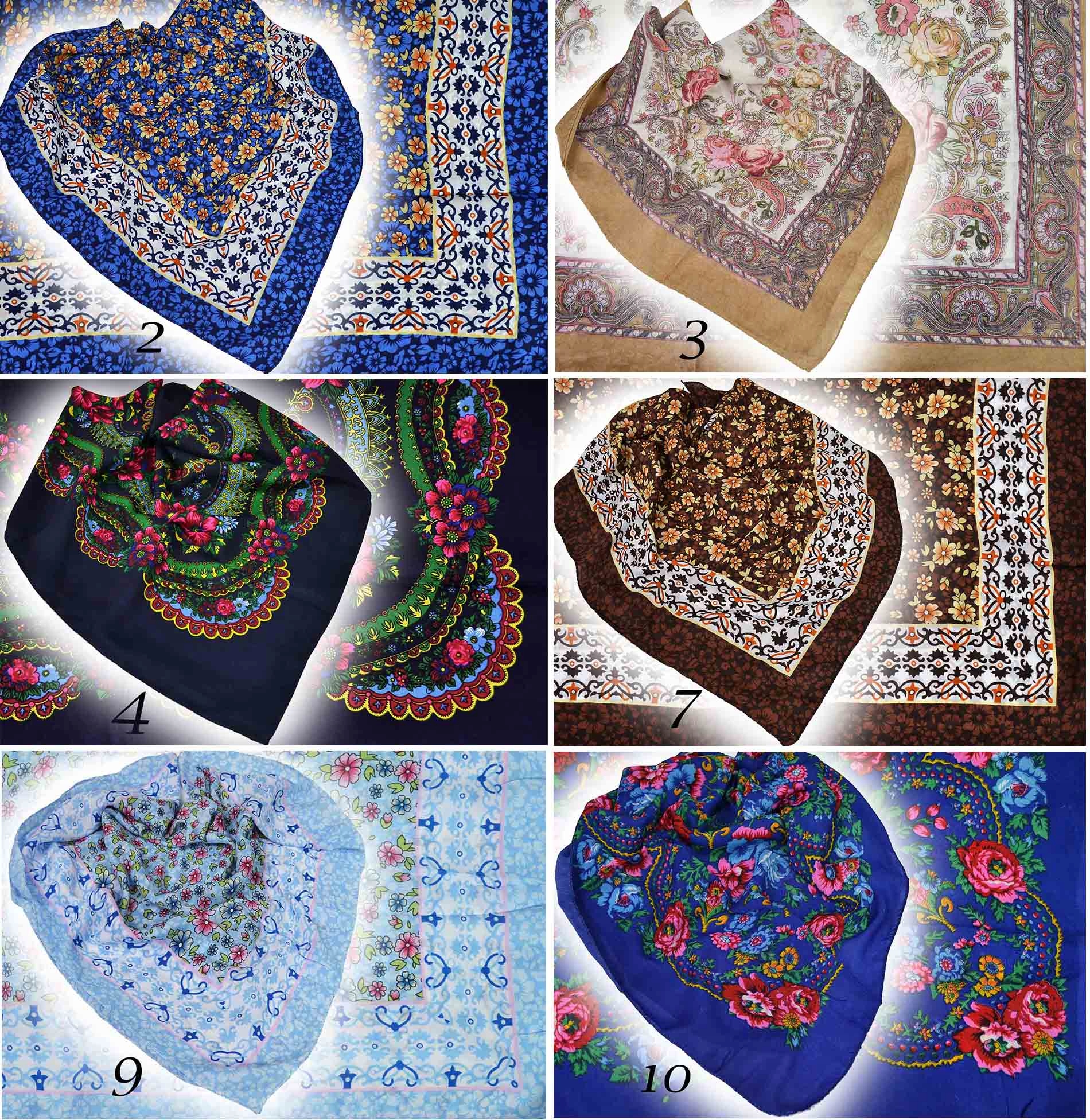 CHUSTA Ludowa CHUSTKA GÓRALSKA Folk 72 WZORY KOLOR Marka bez marki