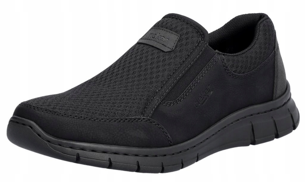 Rieker B7761-00 42 černé polobotky tenisky mokasíny