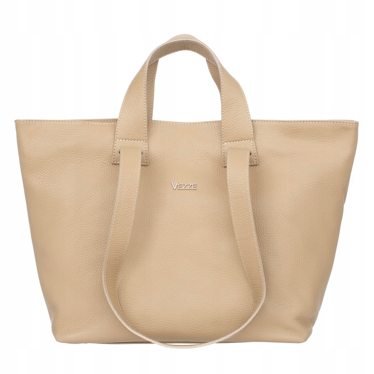 Kožená taška Vezze Carriola Béžová