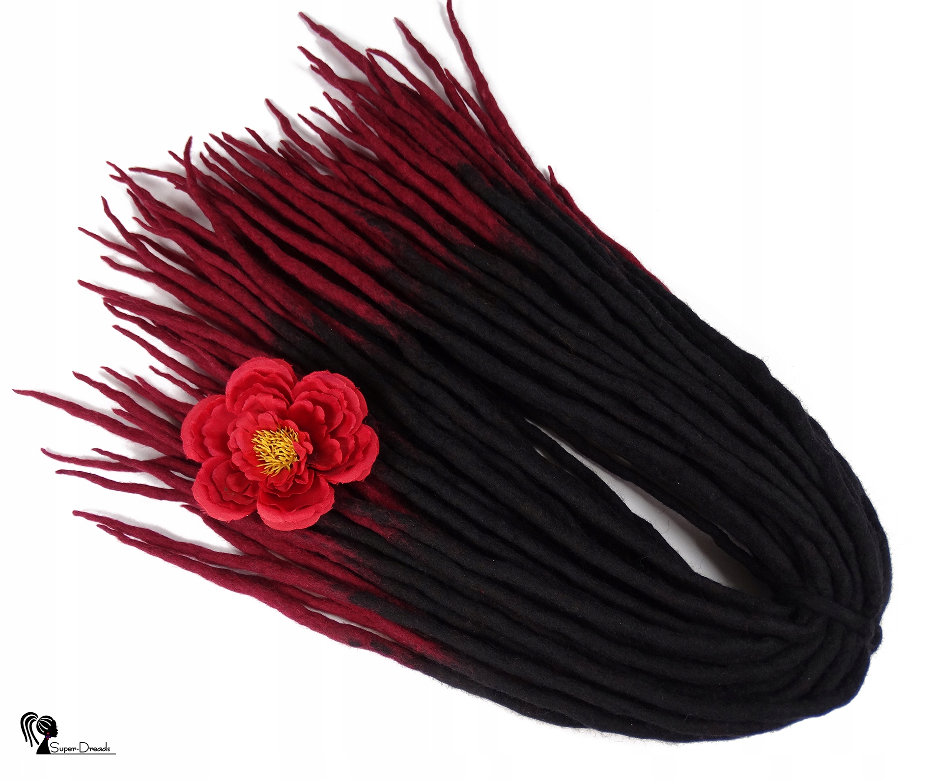 Vlněné pastelky Dredy, černé vínové, Večerní Kreace, 40 kusů