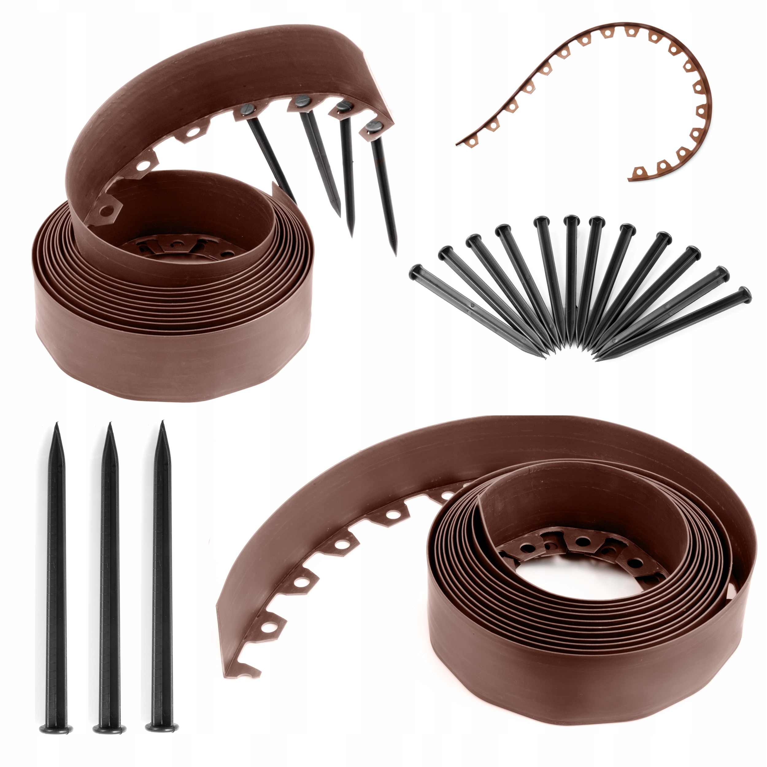 Zahradní Lem Trávníkový Plast 10 m Bronz 10 cm