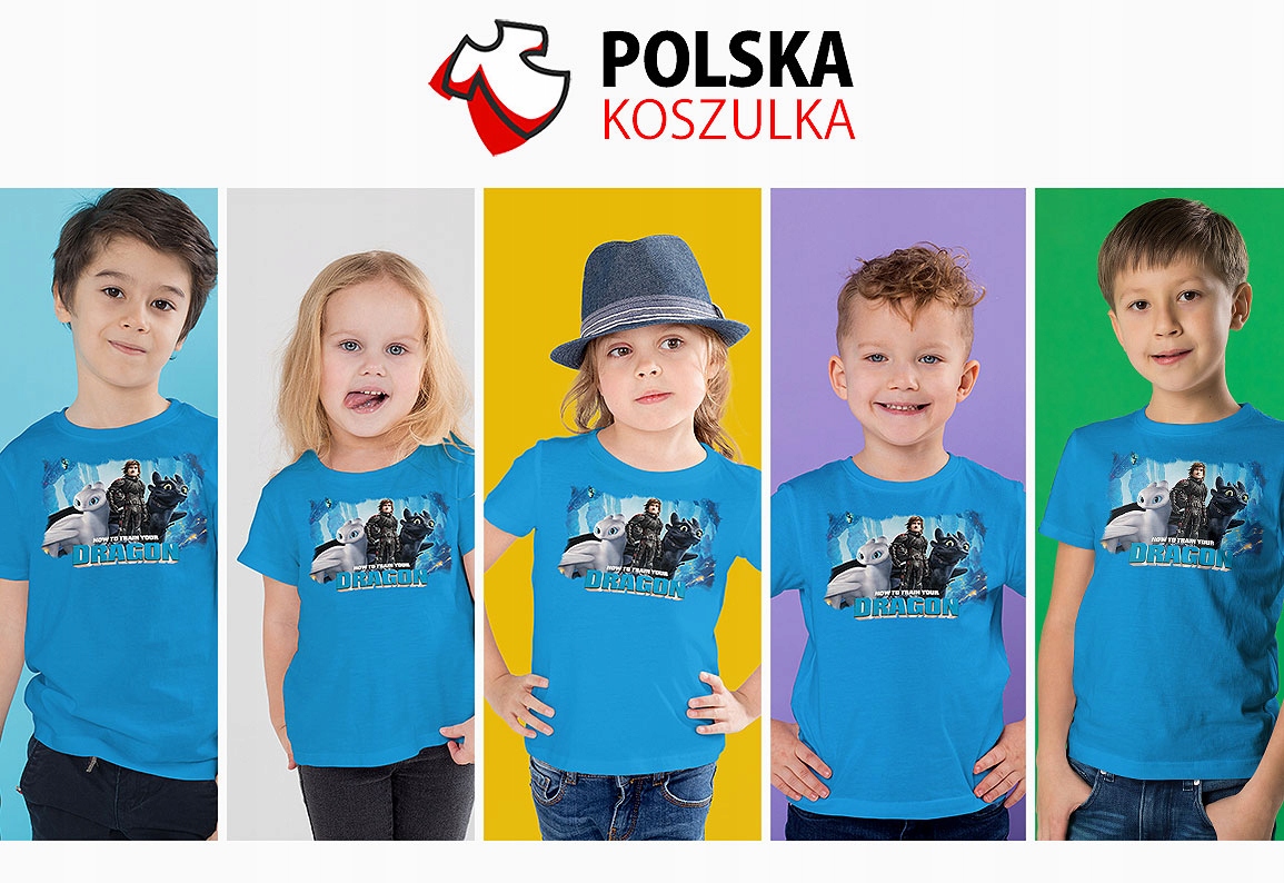 ZESTAW 3W1 KOSZULKA DLA DZIECI TATUAŻE NAKLEJKI JAK WYTRESOWAĆ SMOKA 164 Stan opakowania oryginalne