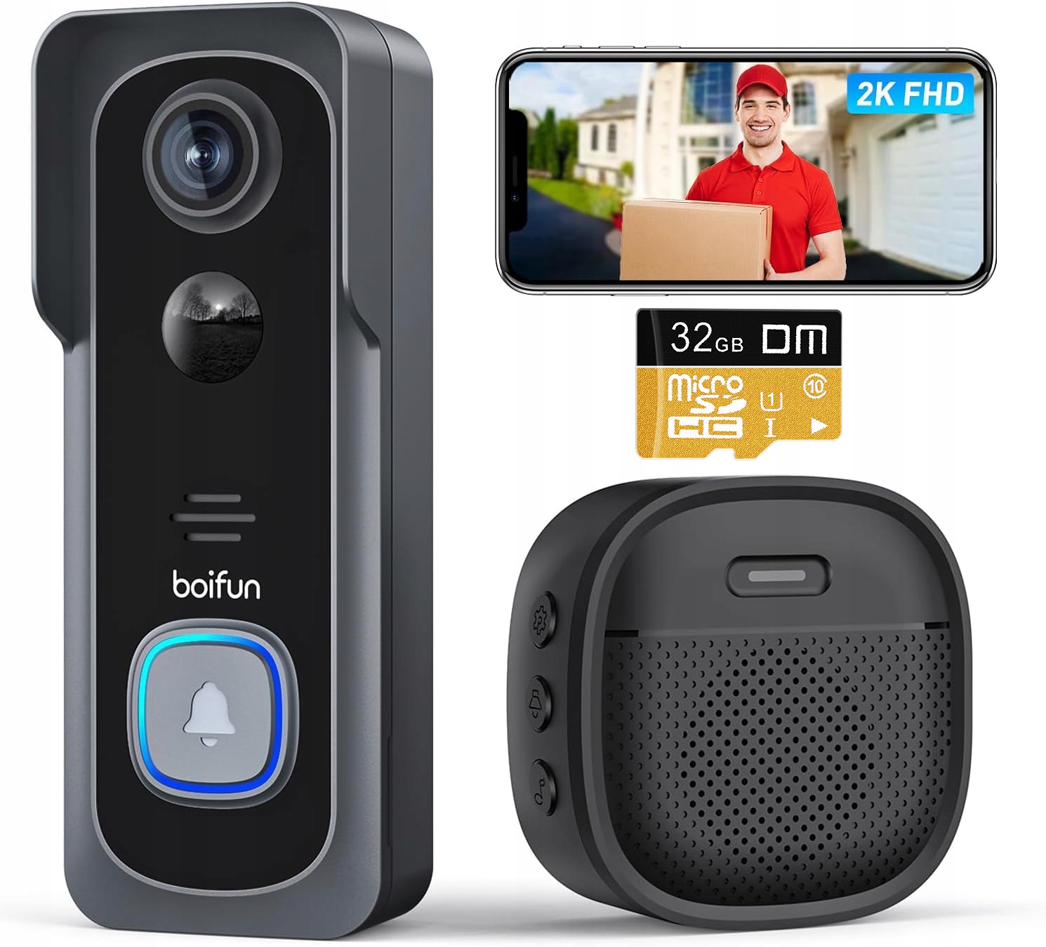 2K WiFi videotelefon Zvonek kamerou Bezdrátový Wifi Smart Vzdálený Náhled