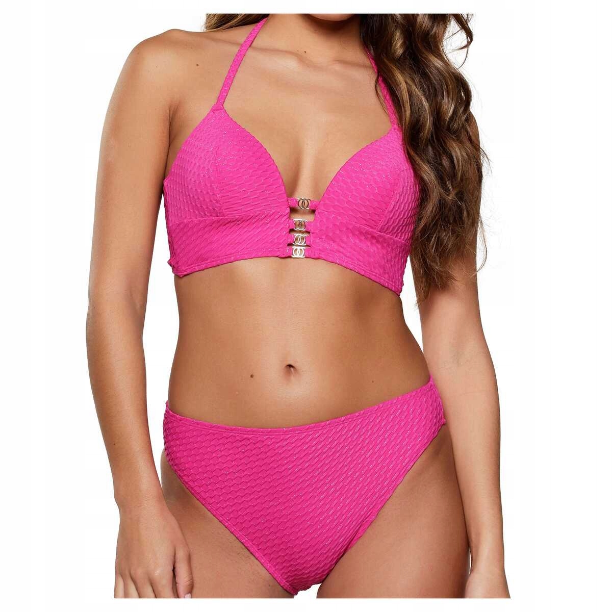 LingaDore Plavkový oblek s vyztuženými košíčky 7718 fuchsiová 70D