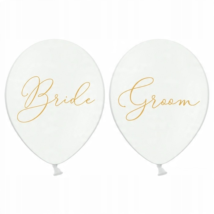 

Balony białe Bride/Groom 30cm 6szt