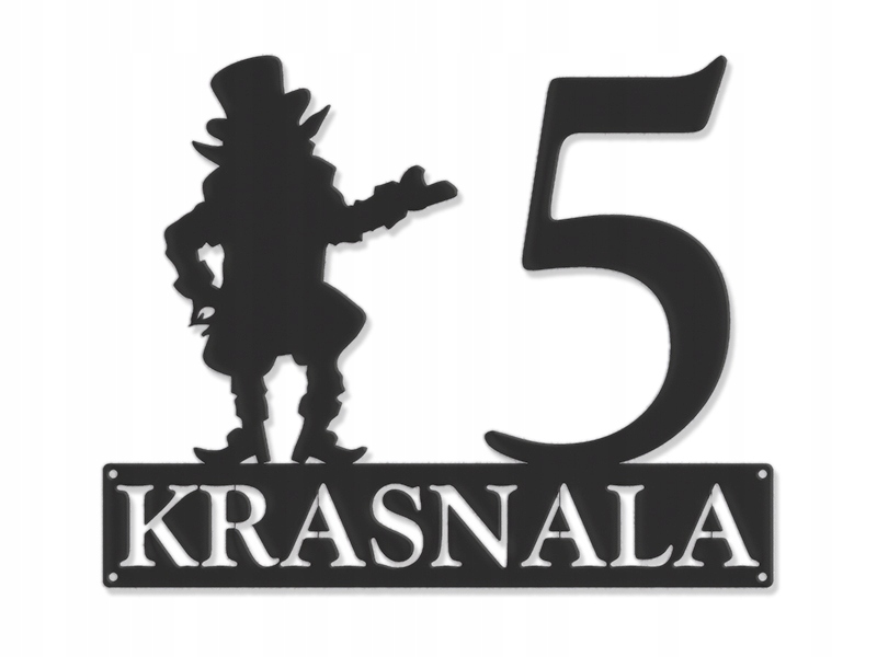 Číslo Na Dom 48 cm Tabuľa Adresa Ocel 2 mm Grafika 5227