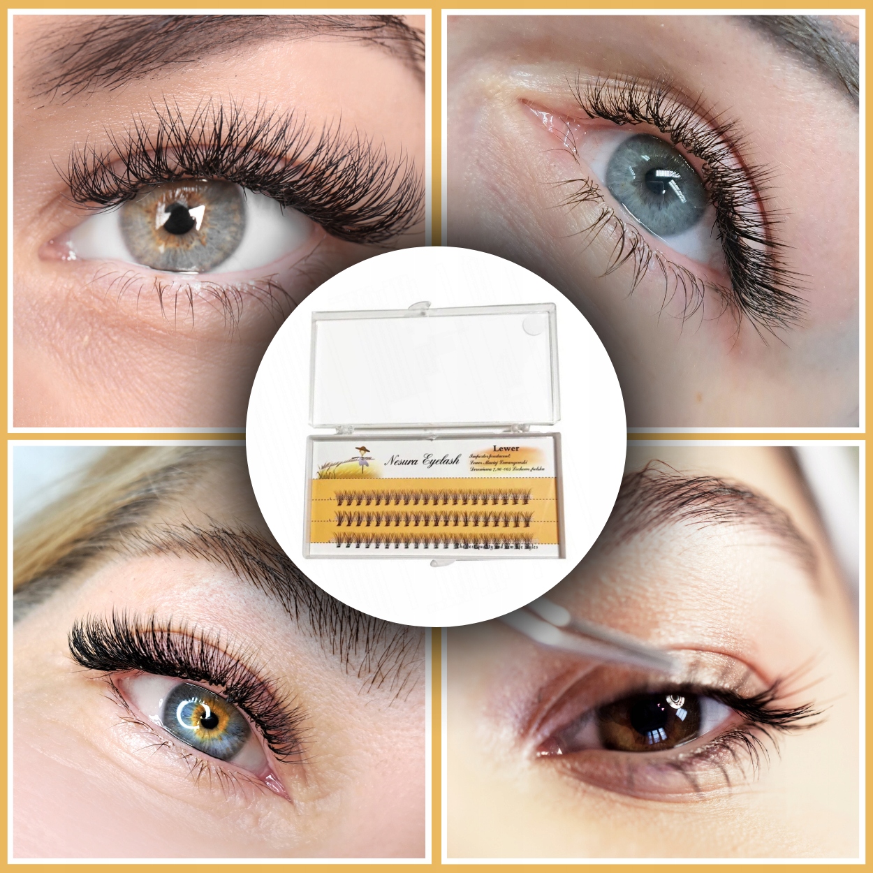 RZĘSY NESURA EYELASH KĘPKI RZĘS JEDWABNE 10mm Marka Lewer