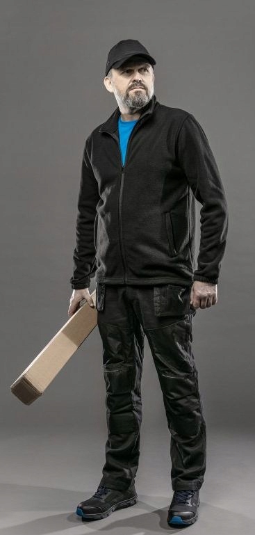 CIEPŁY MIĘKKI POLAR MĘSKI ROZPINANY CZARNY BLUZA ROBOCZA POLAROWA SPORTOWA Model Pasader