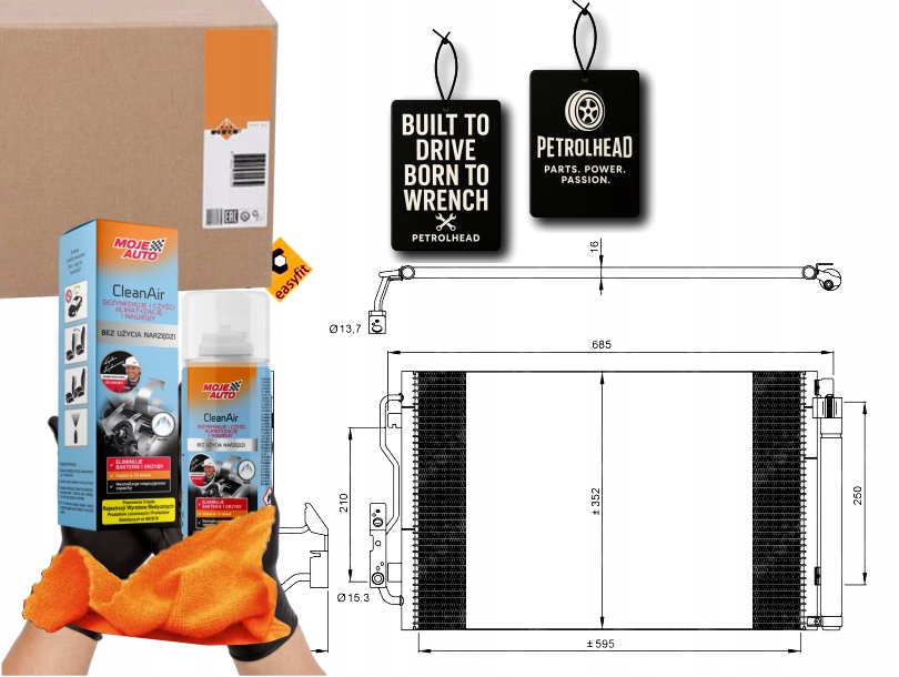 Kondenzátor Klimatizace Bmw 1 (F30 F20) 11- Nrf #Petrolhead Pro+ Kit9