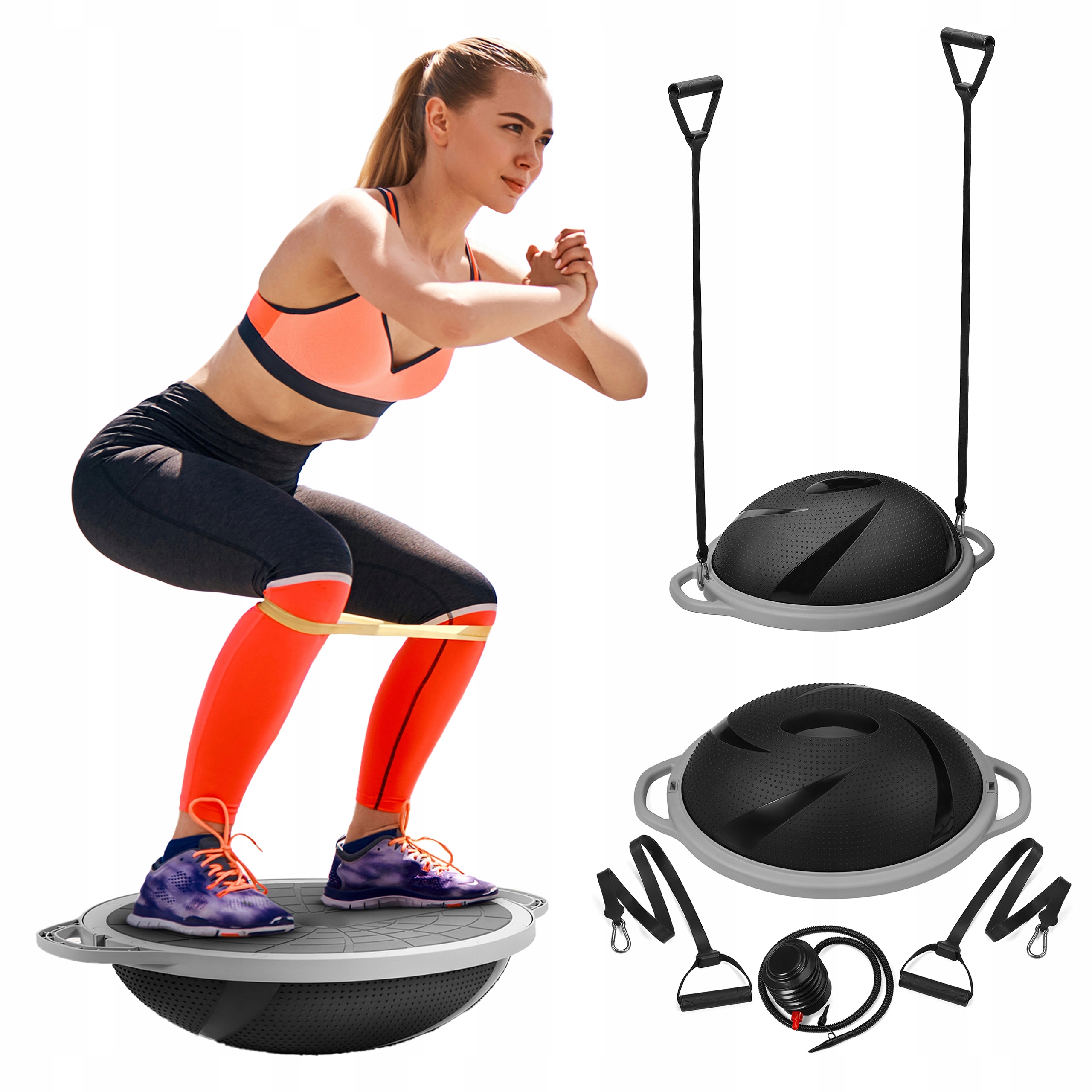 Platforma Balansowa Do Ćwiczeń Równowagi Linki Półpiłka 2W1 Balans Gymtek