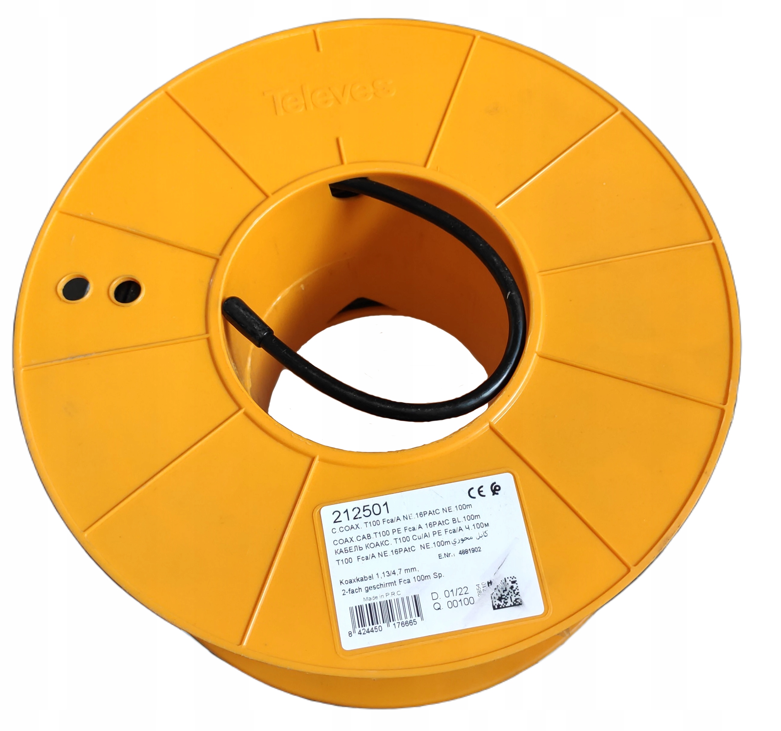 Anténny Kabel Tv Sat Cu Televes T100 zemný 100 m