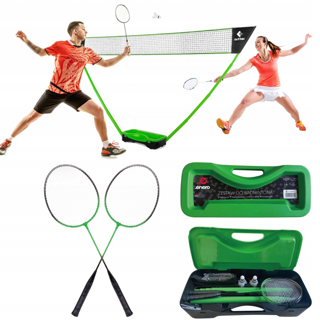 Enero Zahradní Plážový Sportovní Set Pro Badminton 2 Rakety kufr