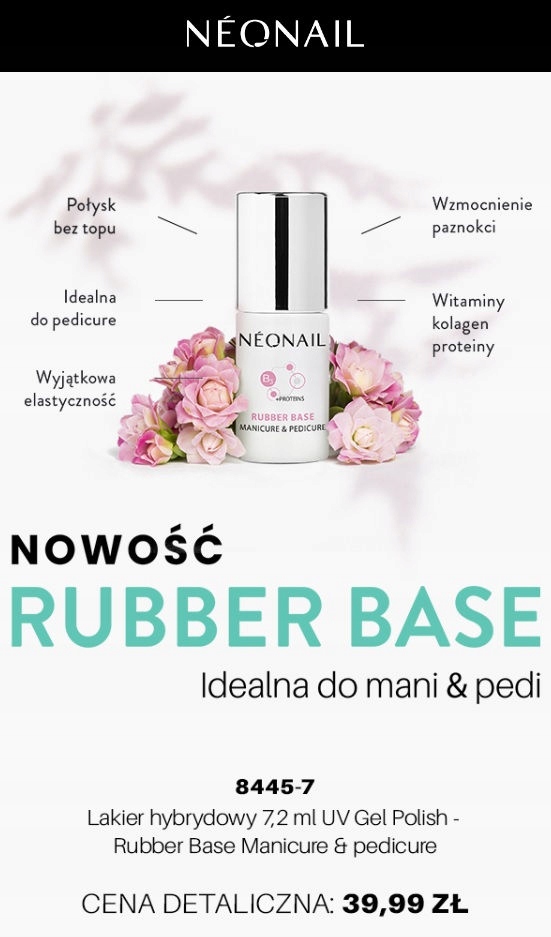NEONAIL 84457 RUBBER Base baza manicure pedicure 12359946591 Allegro.pl