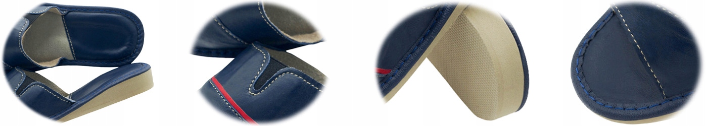 Skórzane Pantofle damskie Laczki Papcie Styl Gór Rozmiar 40