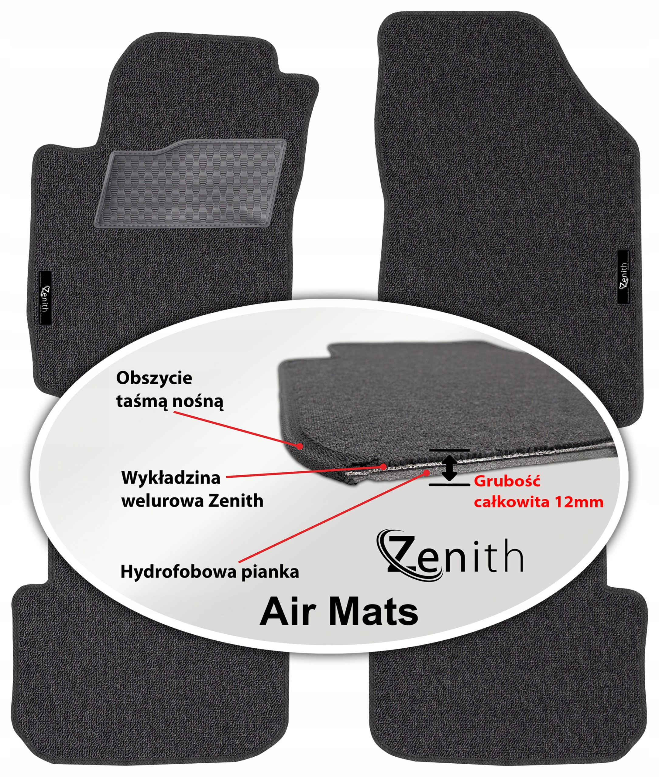 Fiat Stilo Hatchback 2001-2010 Velúrové koberčeky do auta Zenith Air Mats