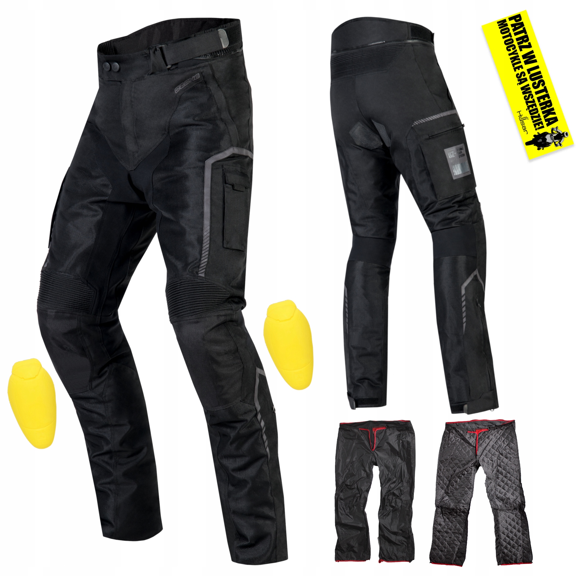 

Ozone Flow black Spodnie Motocyklowe 3 warstwowe