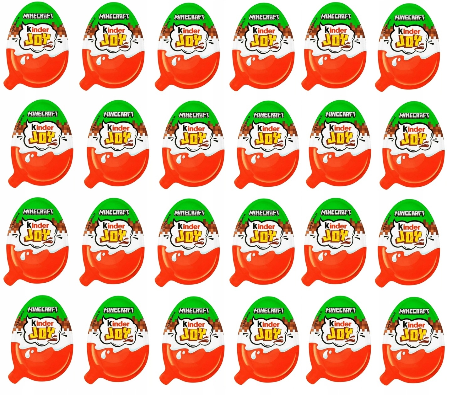 Kinder Joy Zestaw 24 sztuki x 20g Minecraft Jajko Niespodzianka