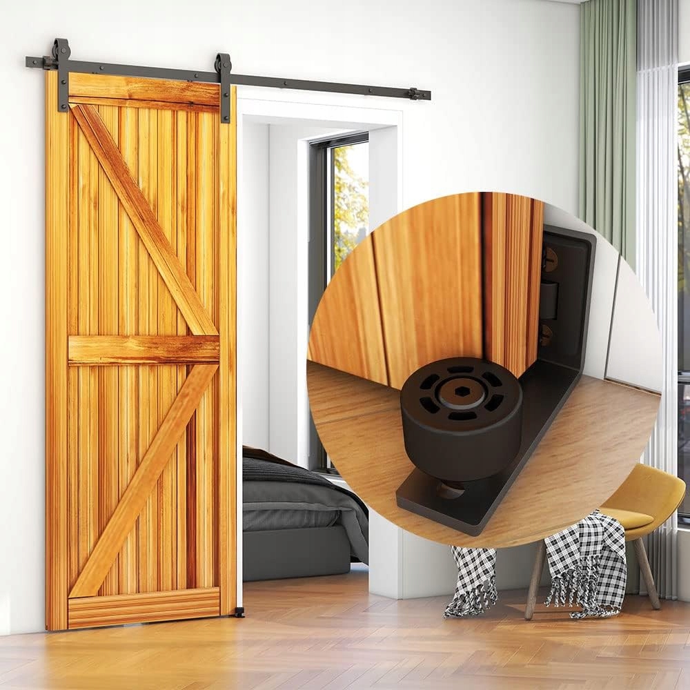 CCJH 173cm 5.5FT zestaw do drzwi szyny z prowadnic B098P1SNBC