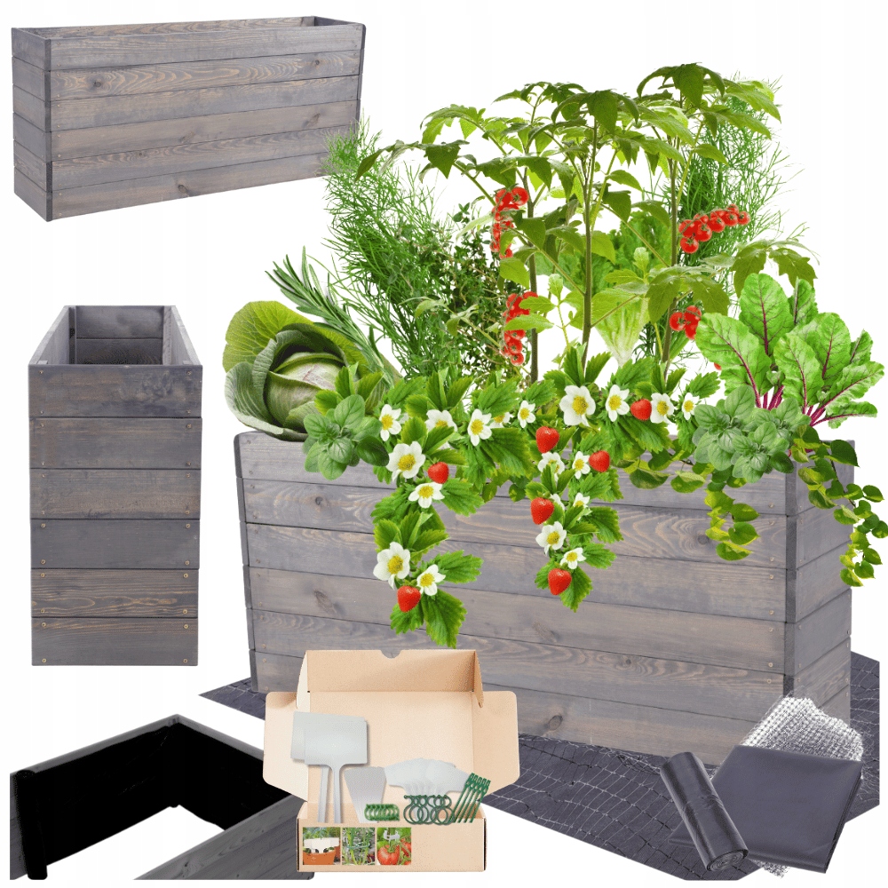 Květináč zeleninový záhon truhla pařeniště záhon vyvýšený impregnací 54x120x30