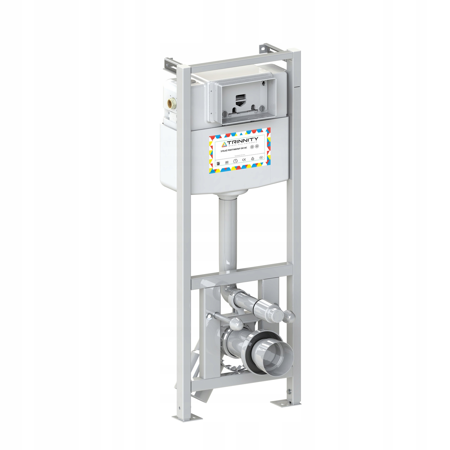 Podomítková Nádržka pro toaletu Trinnity H112 112 cm S Ocelovými Držáky