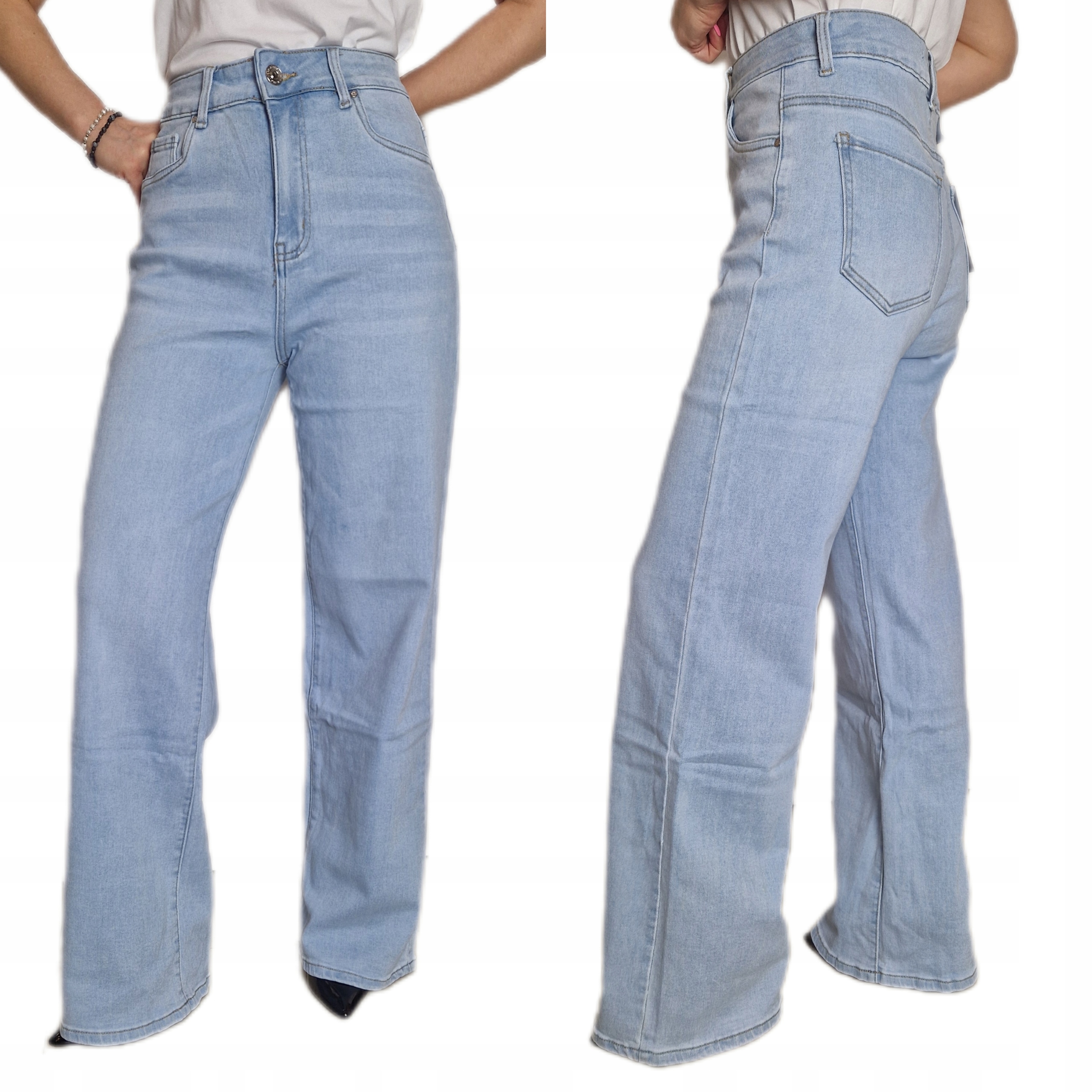 Dámské kalhoty Švédské džíny Zeštíhlující modré