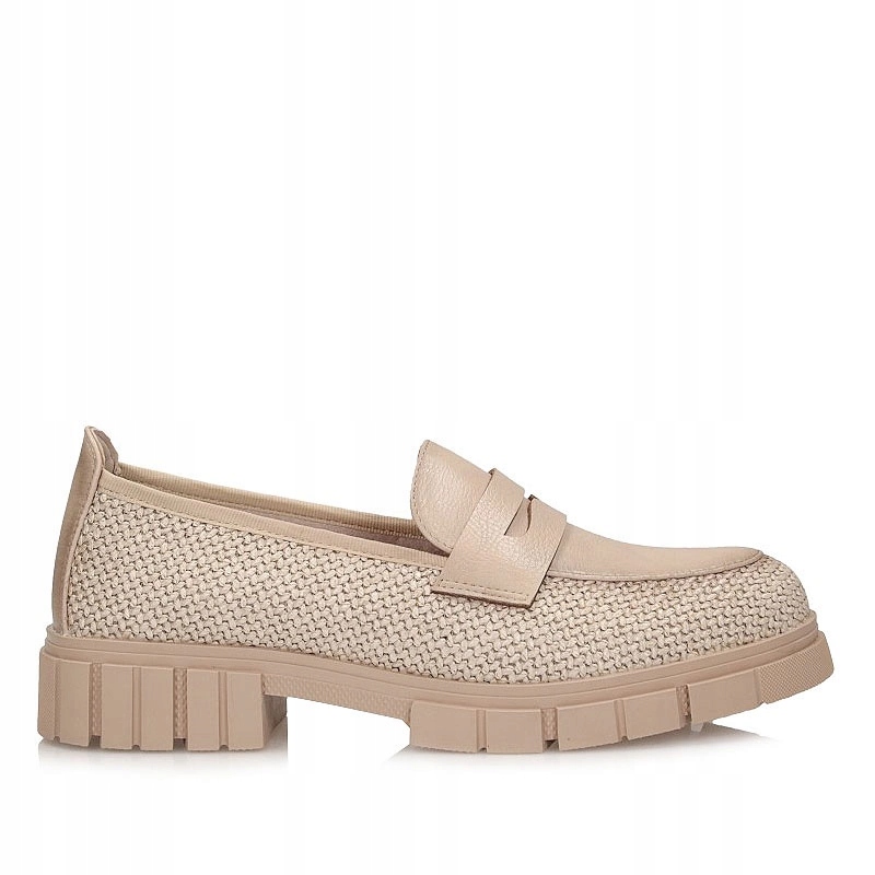 Elegantní béžové dámské mokasíny Potocki 25-12632BG