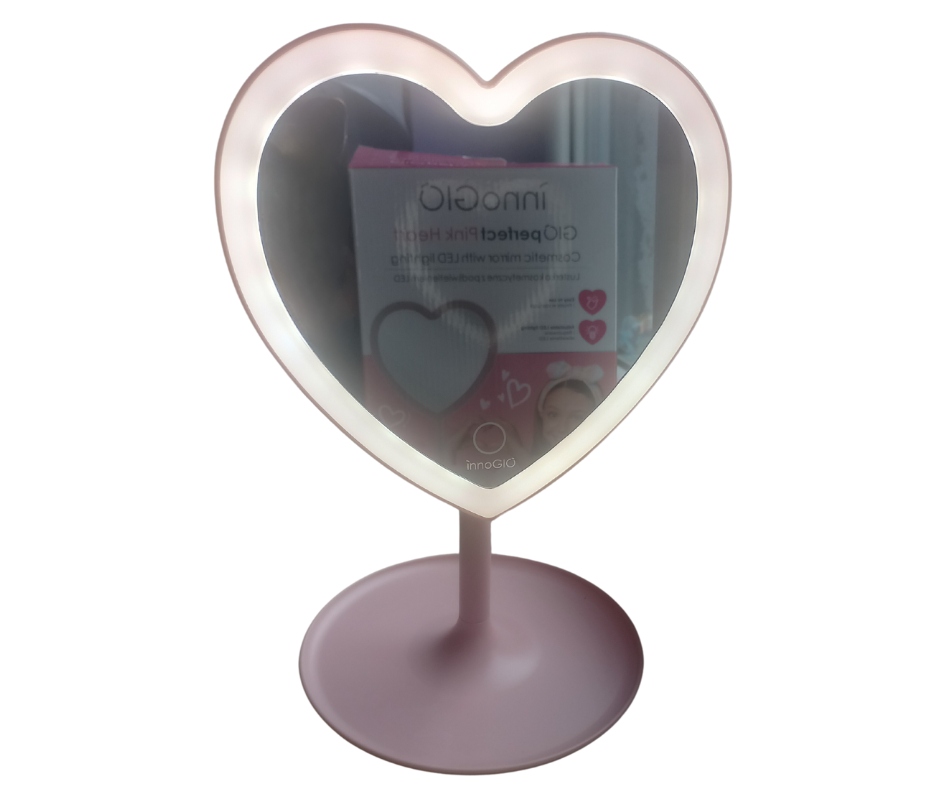 LUSTERKO LED KOSMETYCZNE PODŚWIETLANE STOJĄCE RÓŻOWE Marka bez marki