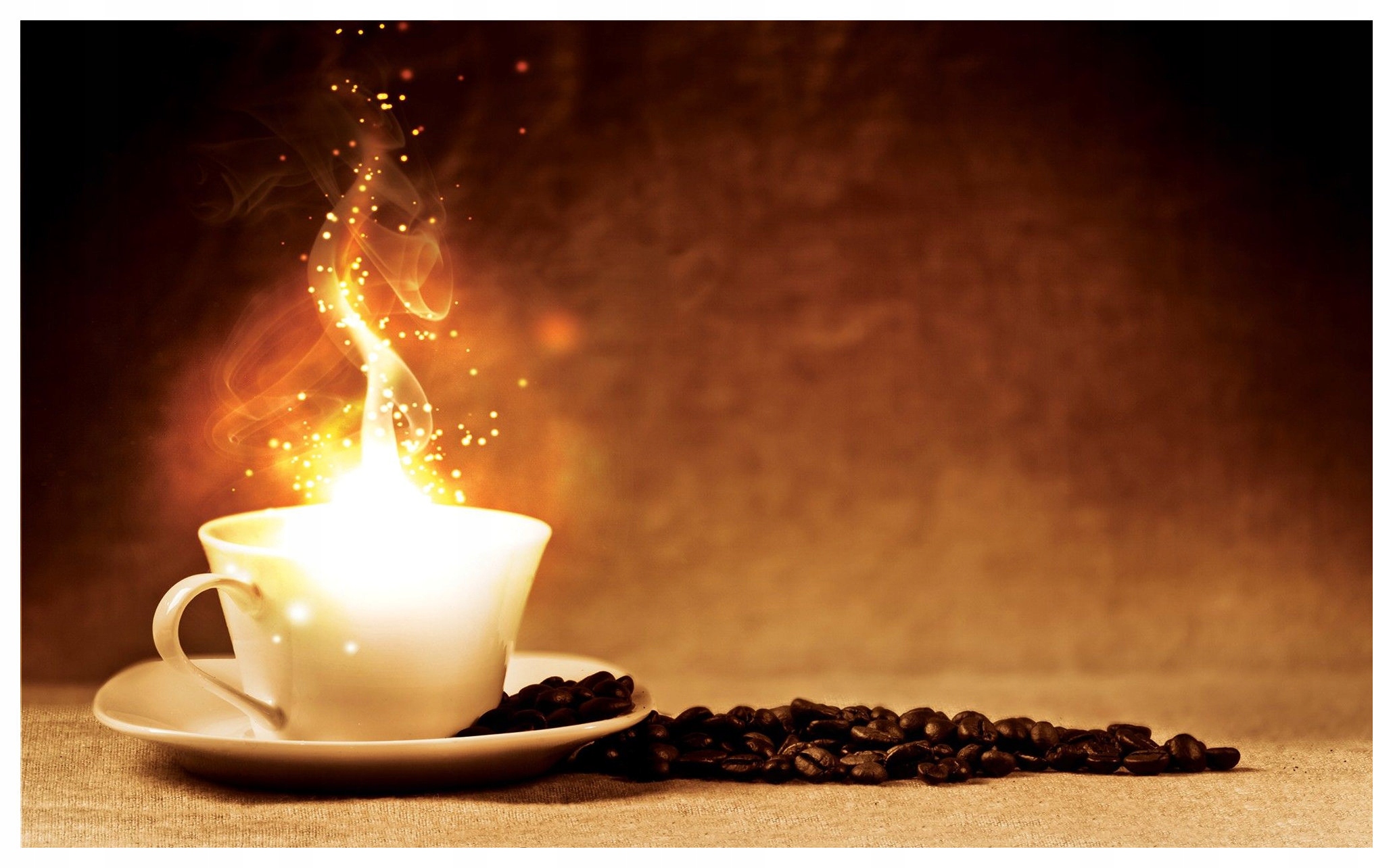 Vliesová fototapeta Káva zrna šálek aroma 416x254 lepidlo