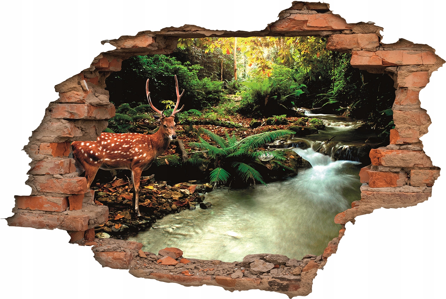 

naklejka na ścianę Fototapeta 3D dziura w ścianie