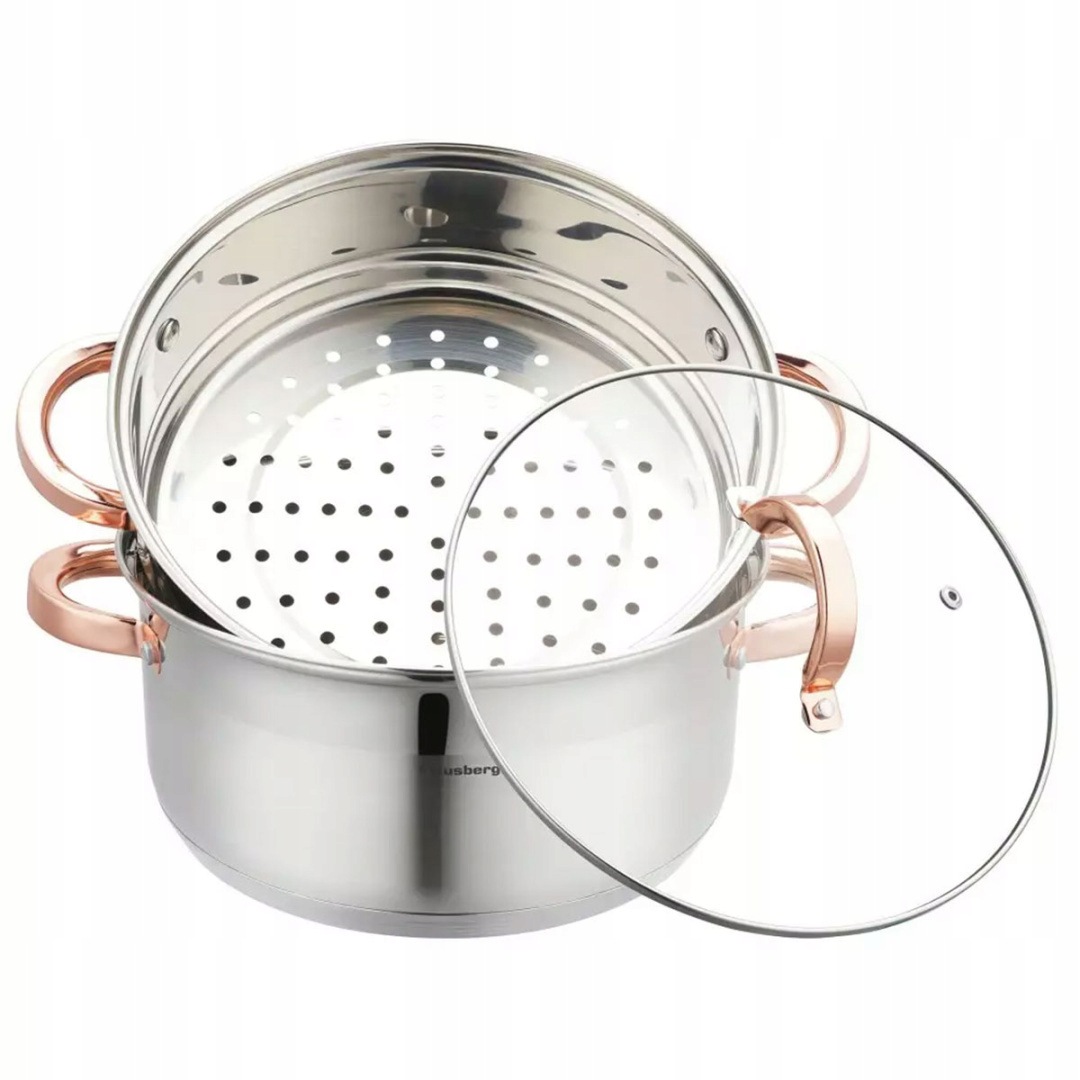 Hrnec Na Páru Klausberg 3 Díly 24 cm KB-7734 Rose Gold