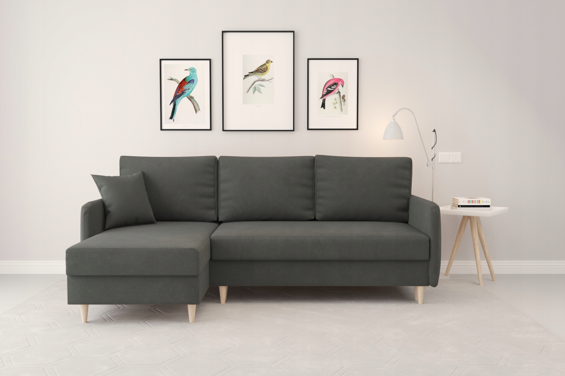 Rohová Sedací Souprava Rozkládací Rohová Sedačka Luna Slim do obývacího pokoje