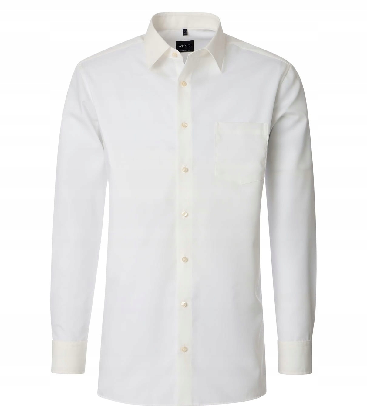 Velká Pánská Košile Hladká Obchodní bílá Venti Velikost 52