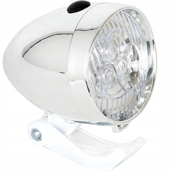

Lampa Rowerowa Na Rower Led Baterie Retro Chrom