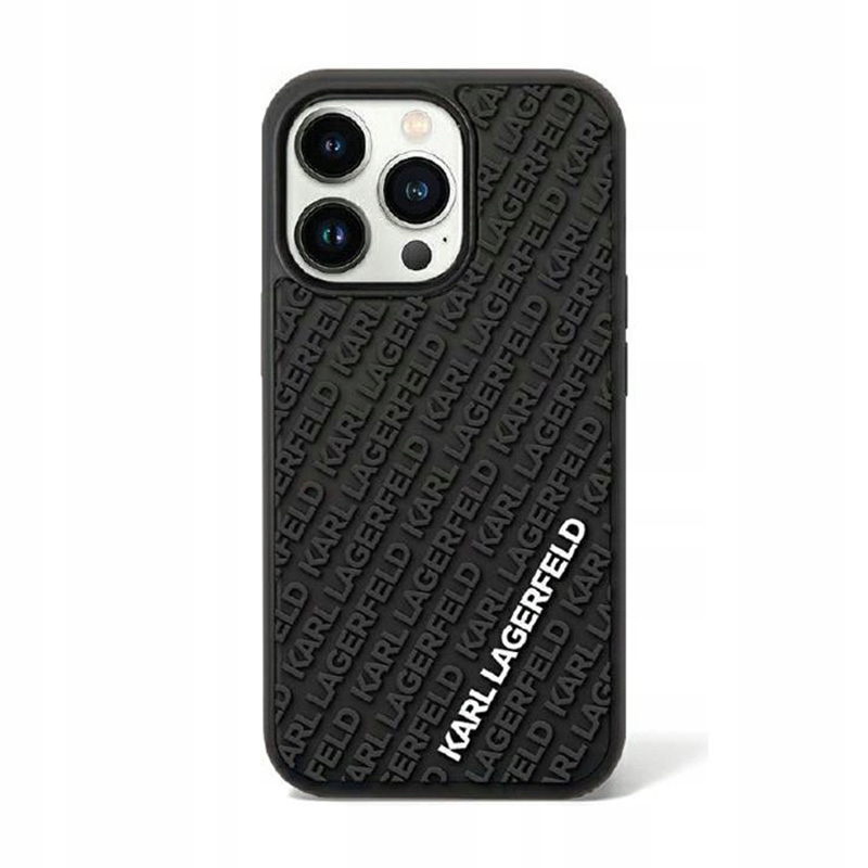 Karl Lagerfeld 3D Rubber Multi Logo Pouzdro pro iPhone 11 (černé)
