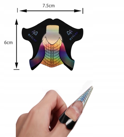 Szablony do przedłużania paznokci 100szt WZÓR 4