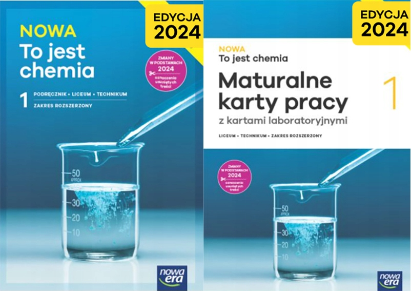NOWA To jest chemia 1 LO KOMPLET Rozszerzony Edycja 2024 PODR + ĆWICZ.