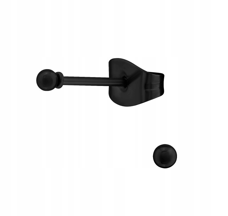 

Kolczyk stal chirur. 316L czarny Sztuka kulka 2 mm