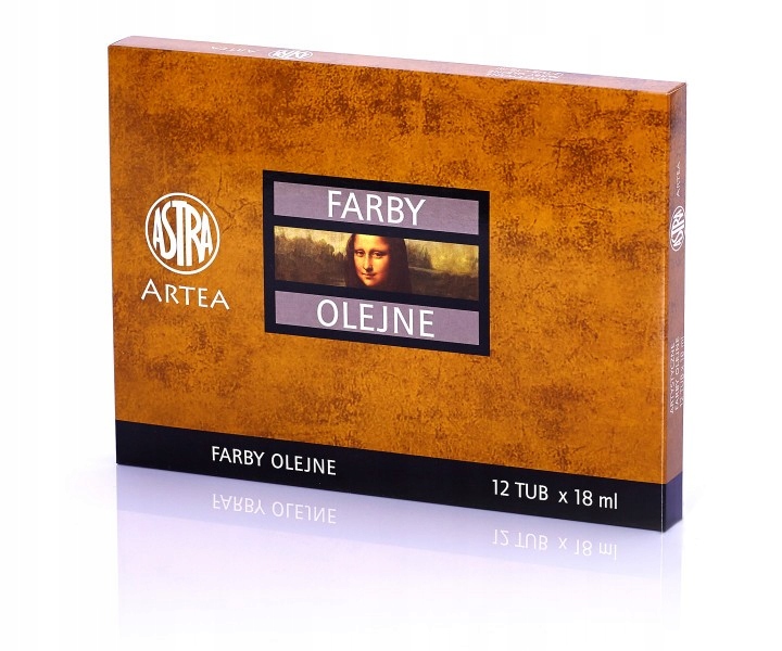 Olejové barvy 12 barev tuba-18ml sada II Astra