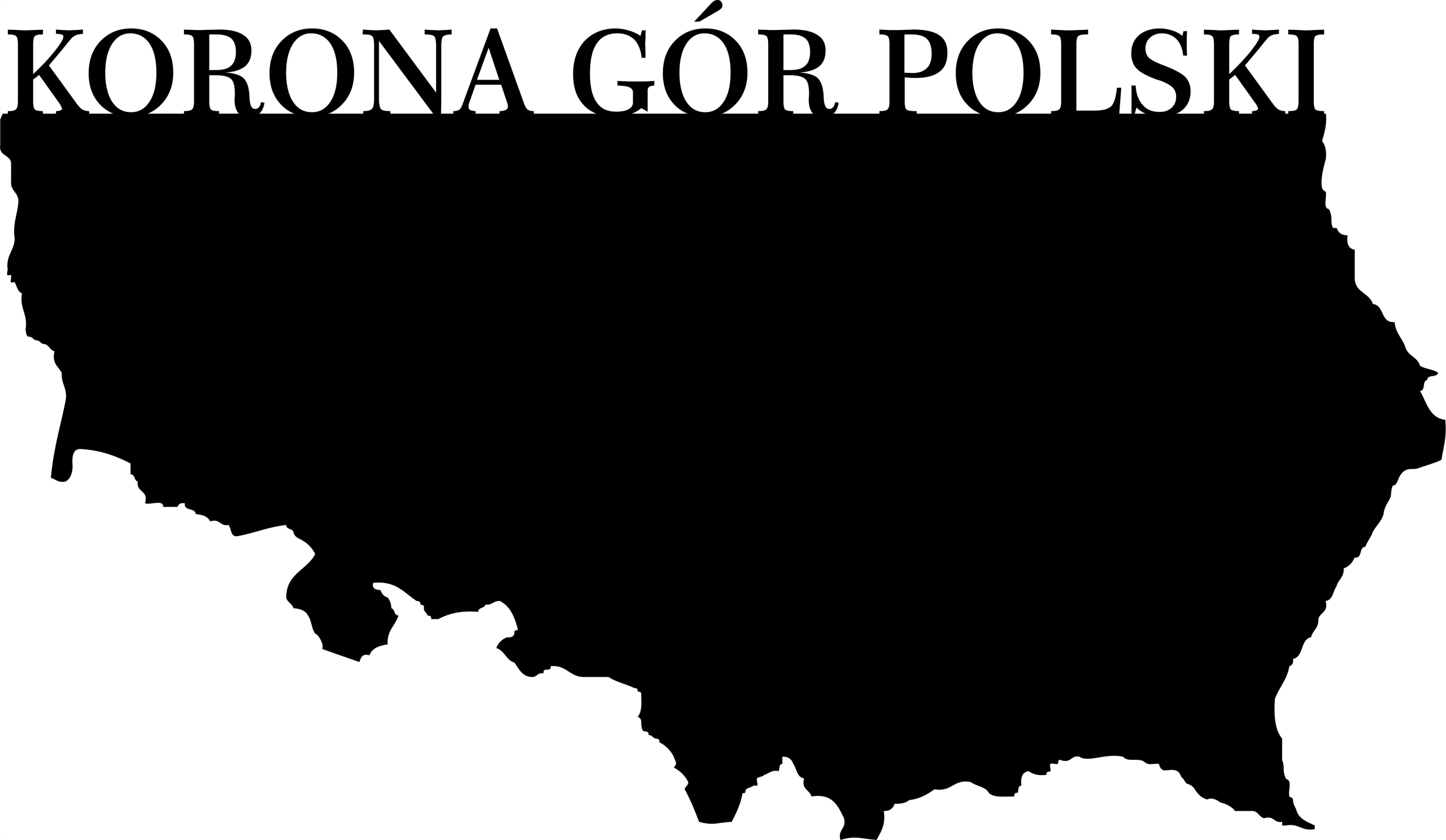 Kovová mapa Poľský Korona Hory Poľský na magnety