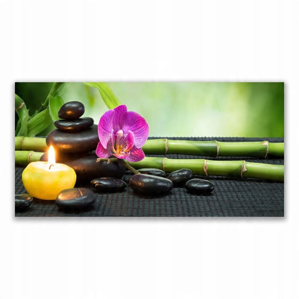 

Obraz akryl na prezent 140x70 Bambus Kwiat Zen Spa