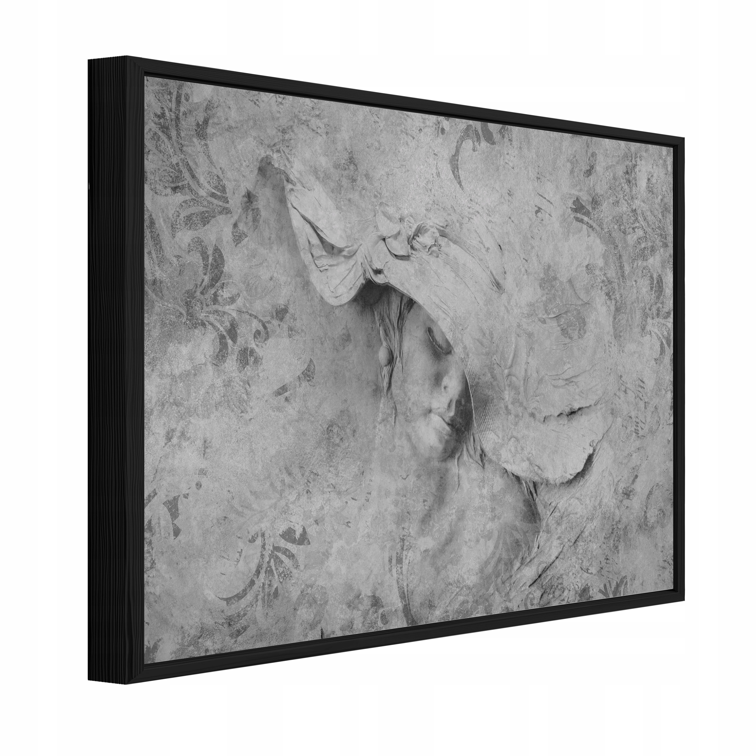 Obraz V Černém Rámu Na Plátně Žena V Klobouku Obývací Pokoj Ložnice 120x80