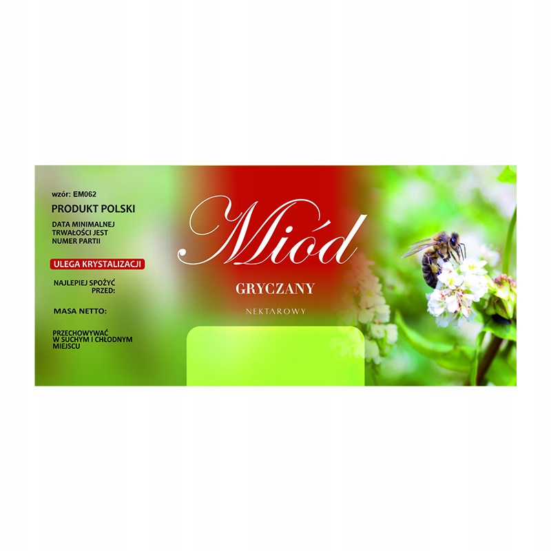 

Etykieta na miód gryczany EM062 małe