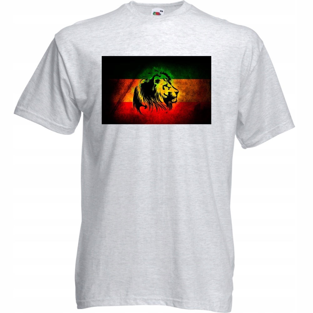 

Koszulka z nadrukiem reggae lew rasta one love XL